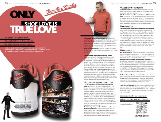 Sneaker Bundy im Standglanz Magazin Ausgabe Dezember 21 - 