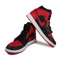 Nike Air Jordan 1 Mid Banned Black Red