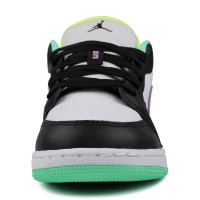 Nike Jordan 1 Low Black White Purple GS